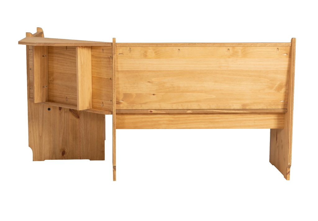 Natural Finish Corner Dining Set with Storage Table and Bench C327190