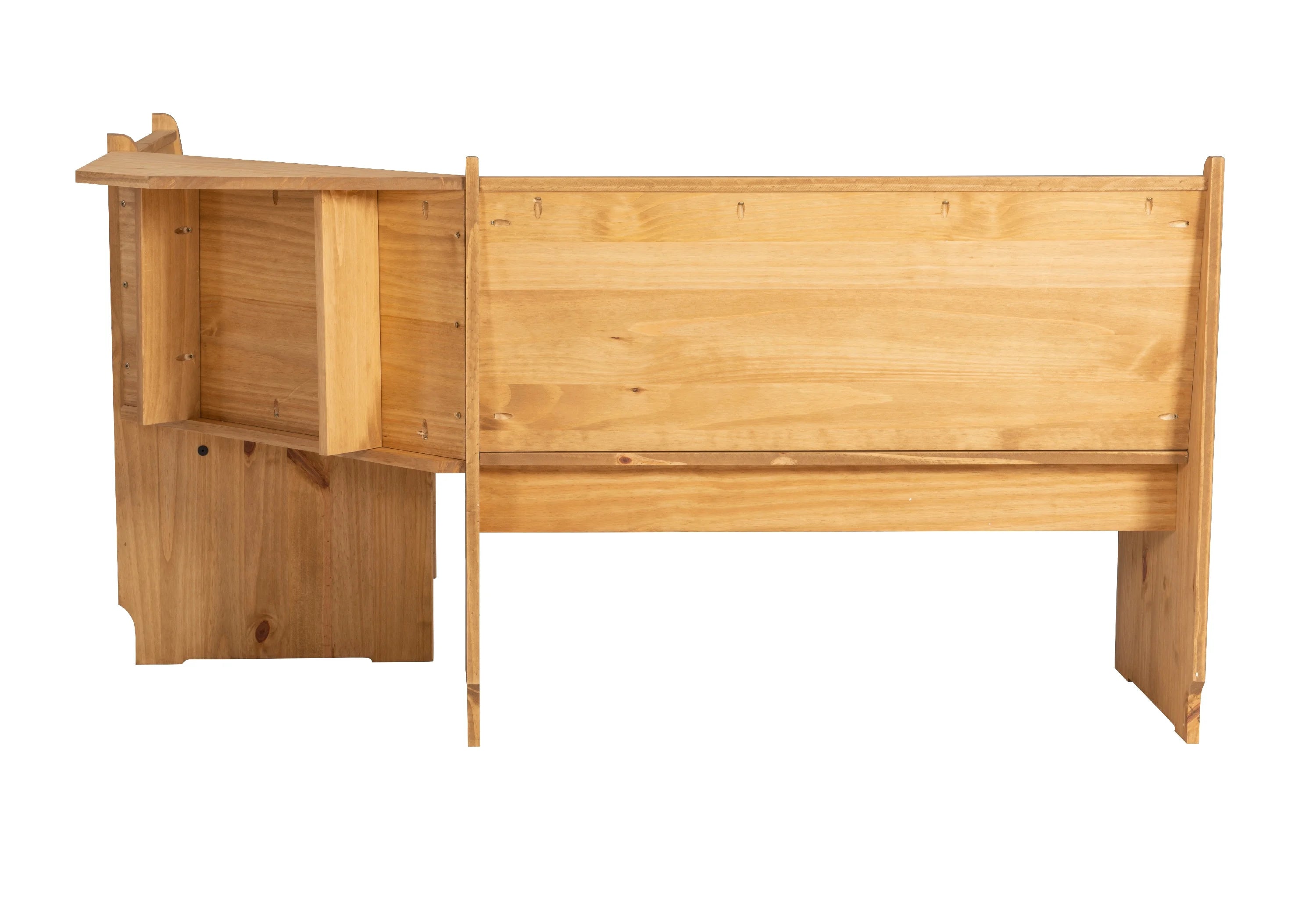 Natural Finish Corner Dining Set with Storage Table and Bench C327190