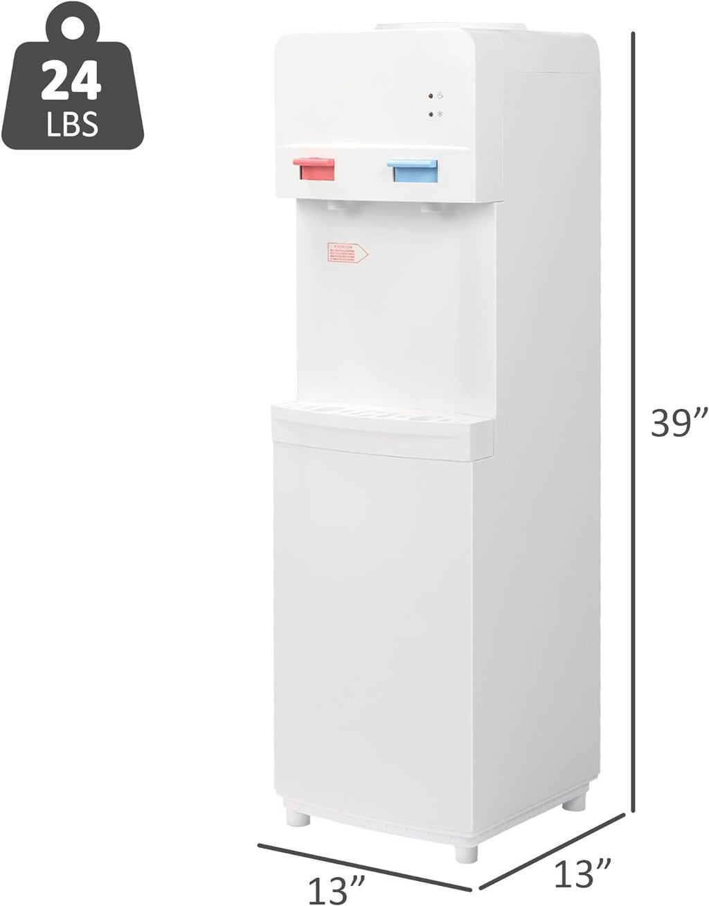 White Stainless Steel Top Loading Water Cooler Dispenser Y950277