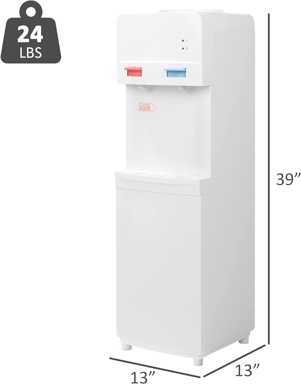 White Stainless Steel Top Loading Water Cooler Dispenser Y950277