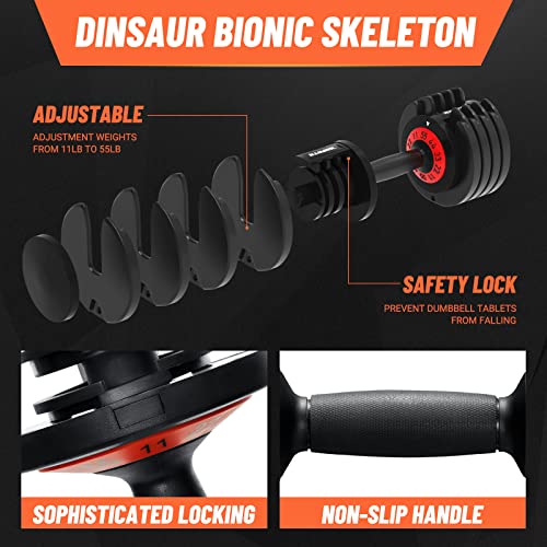 55 lbs Pair Adjustable Dumbbell F602
