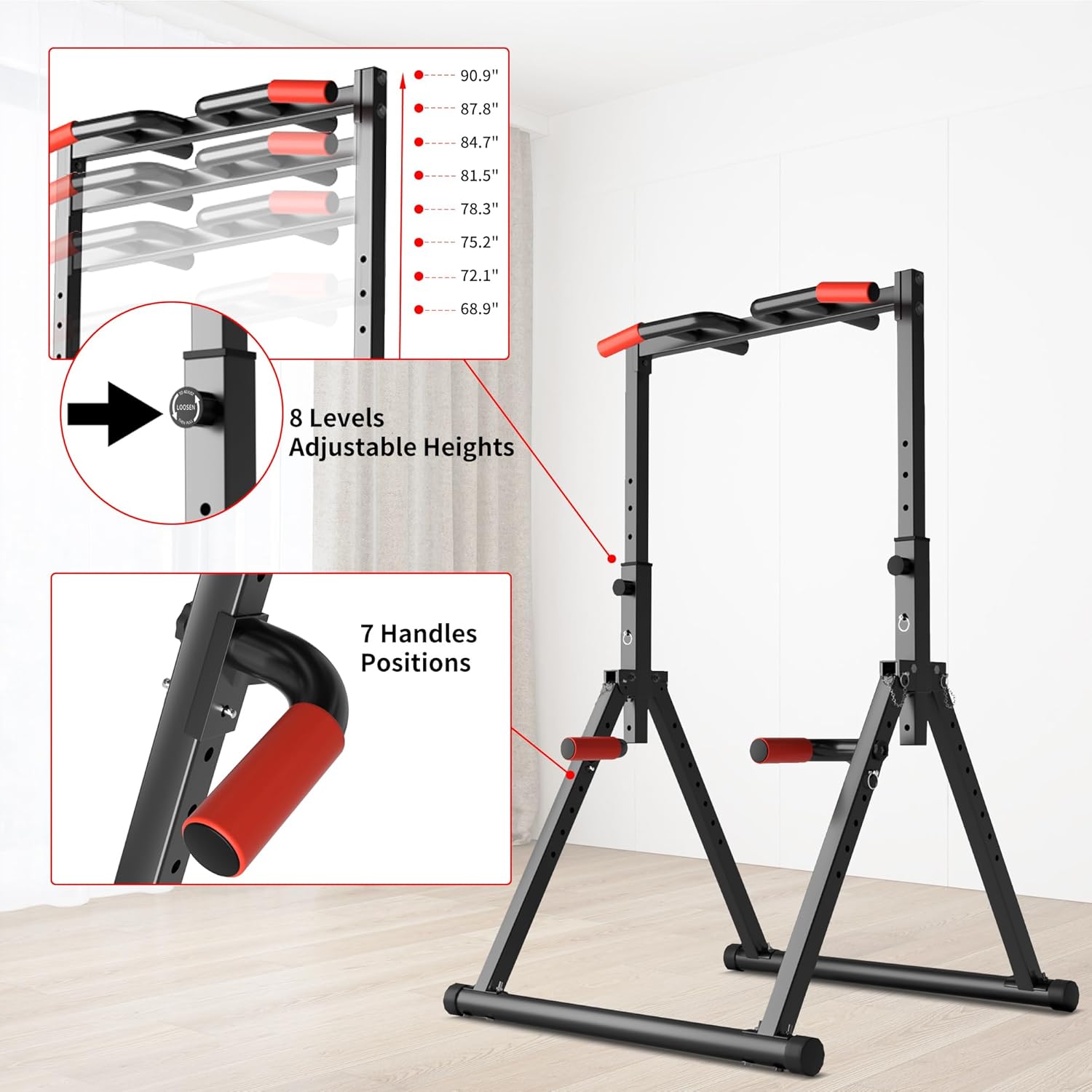 Foldable Power Tower Dip Bar D223