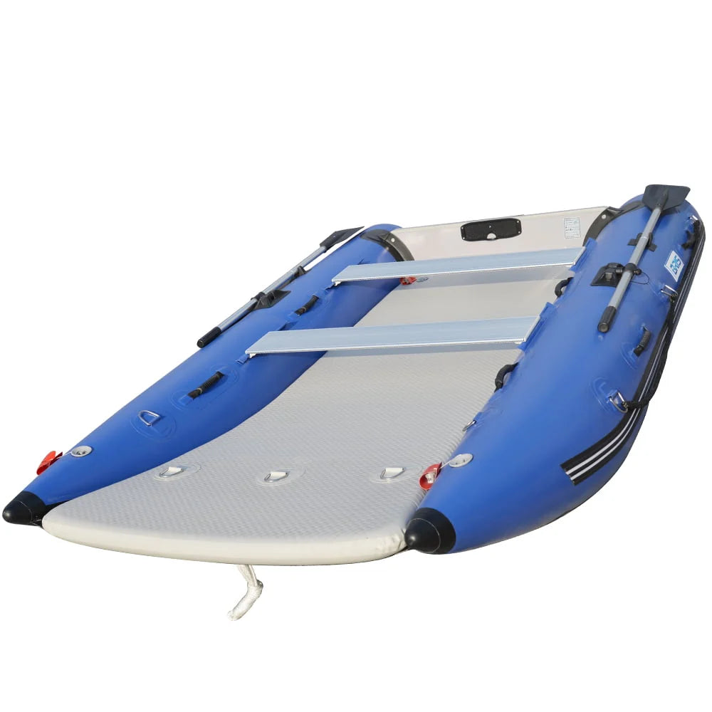 11 ft Inflatable Catamaran Boat Blue K26630