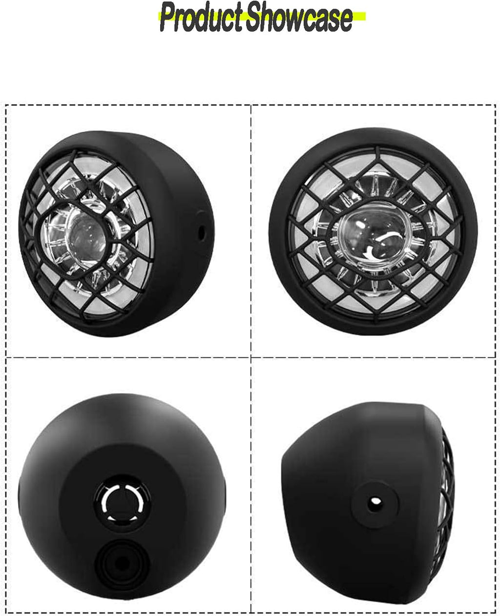 Retro 3 Pins Connector LED 24V 36V 48V 52V Waterproof Front Bike Head Light T6382