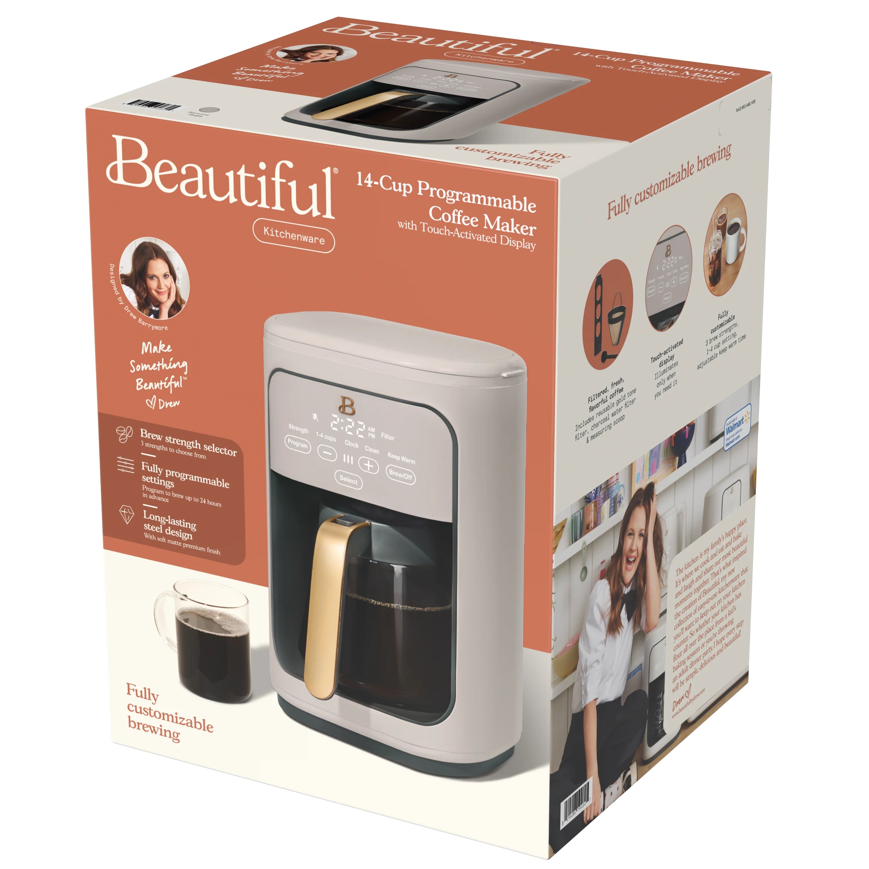 14-Cup Programmable Drip Coffee Maker with Touch-Activated Display H273935