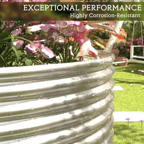 2 Pack 6x3FT Tall Galvanized Raised Garden Bed T27219