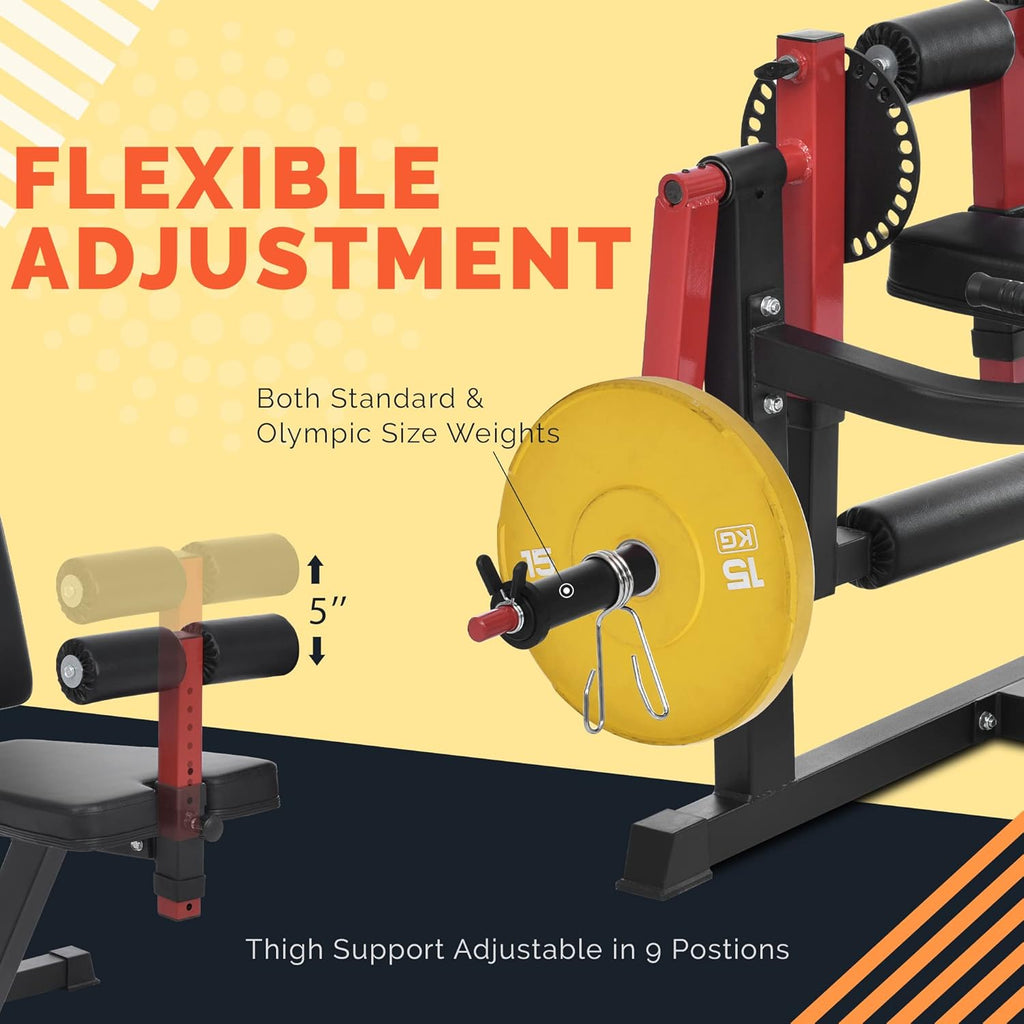 Adjustable Leg Extension and Curl Machine U178