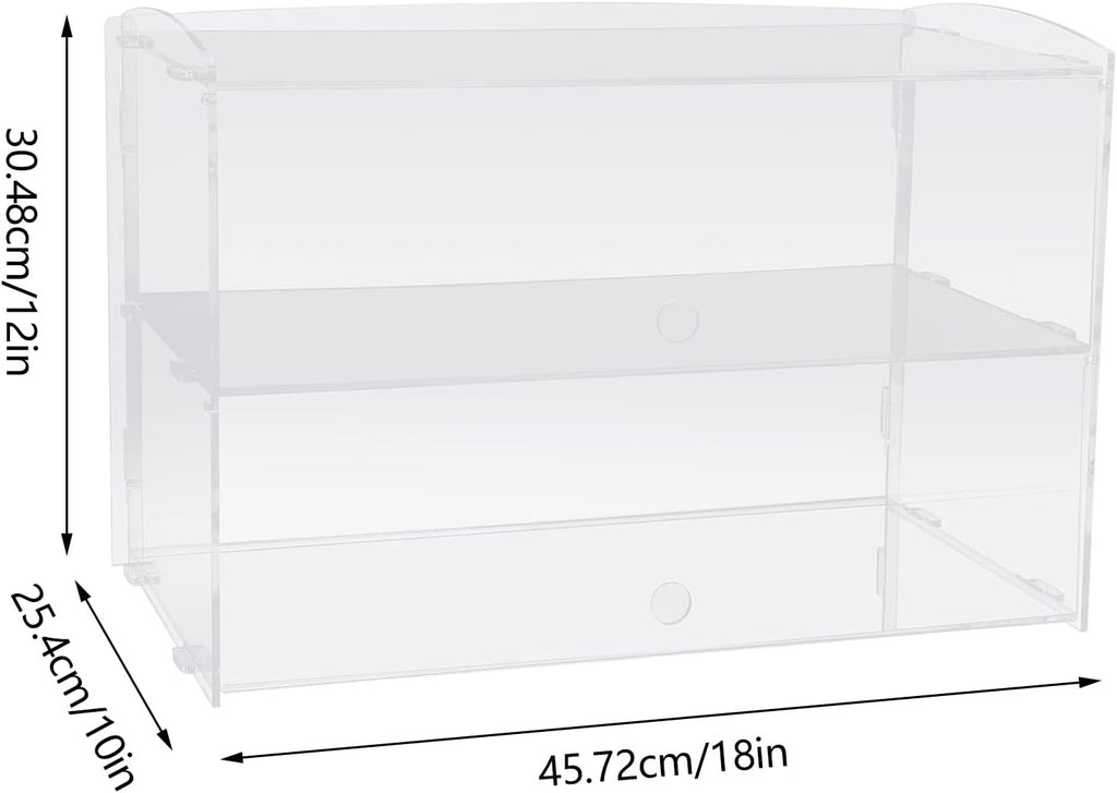 Acrylic Clear 2 Tier Bakery Display Case M8194