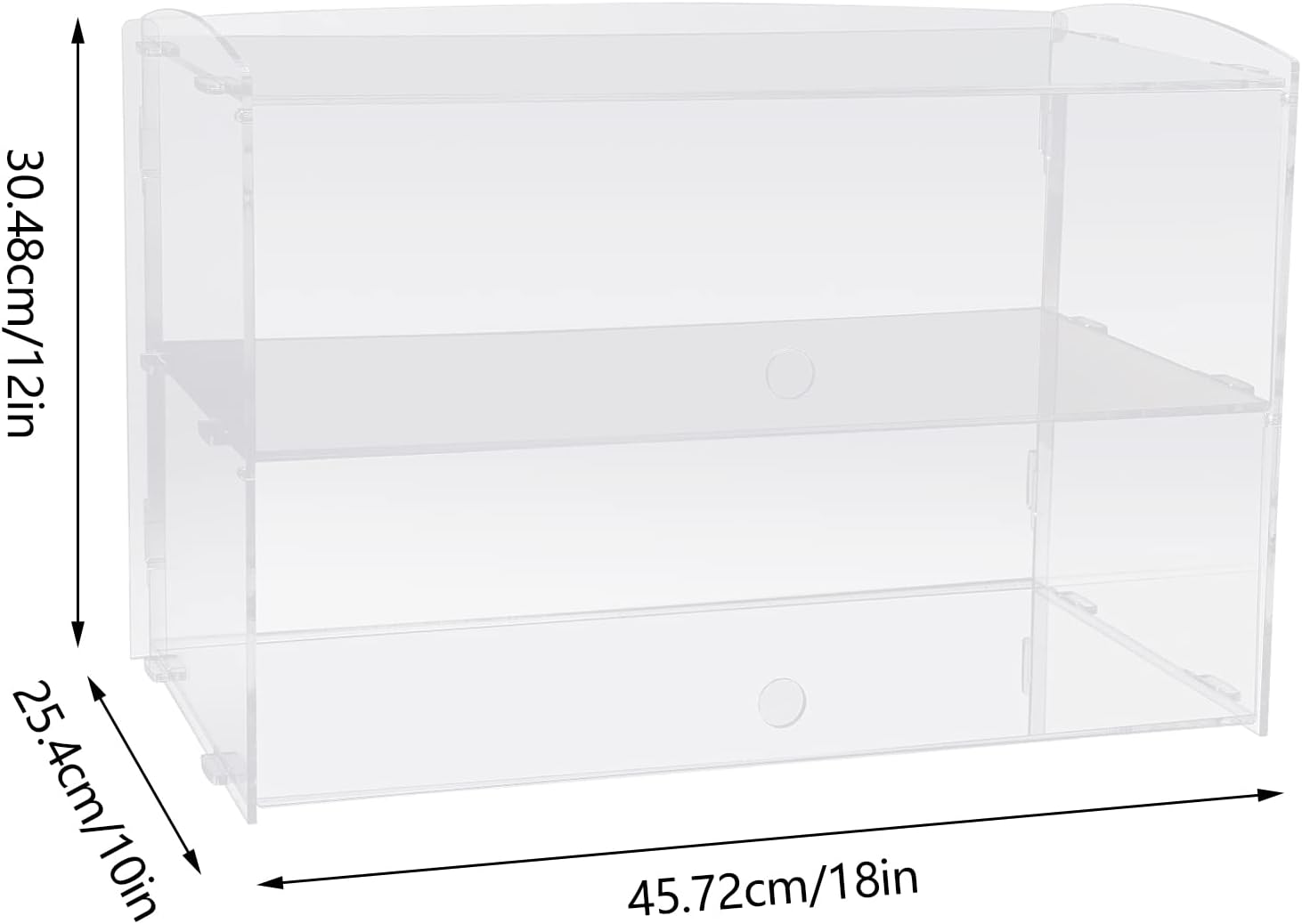 Acrylic Clear 2 Tier Bakery Display Case M8194