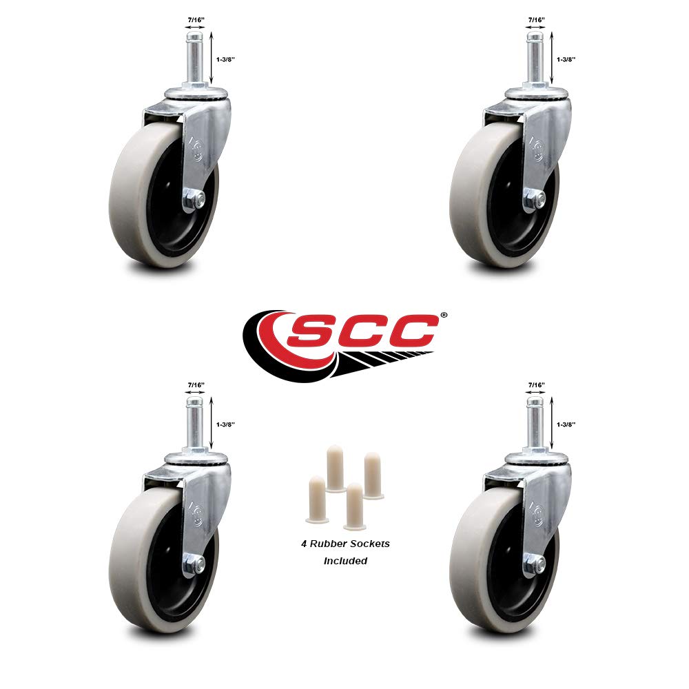 Set of 4 Rubbermaid Cart Caster Replacements N59874