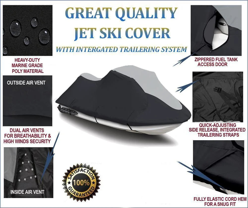 JETSKI Cover Compatible for Yamaha Wave Runner III / III GP Jet Ski PWC Cover 2 Seater L5647