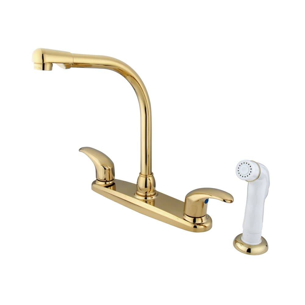 Two Handle Kitchen Faucet - Polished Brass T16657