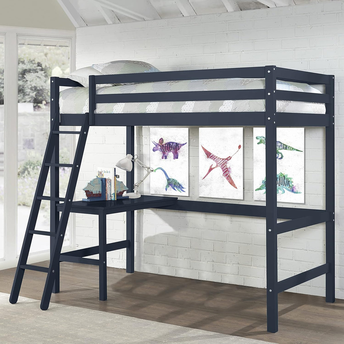 Twin Loft Bed, White L614