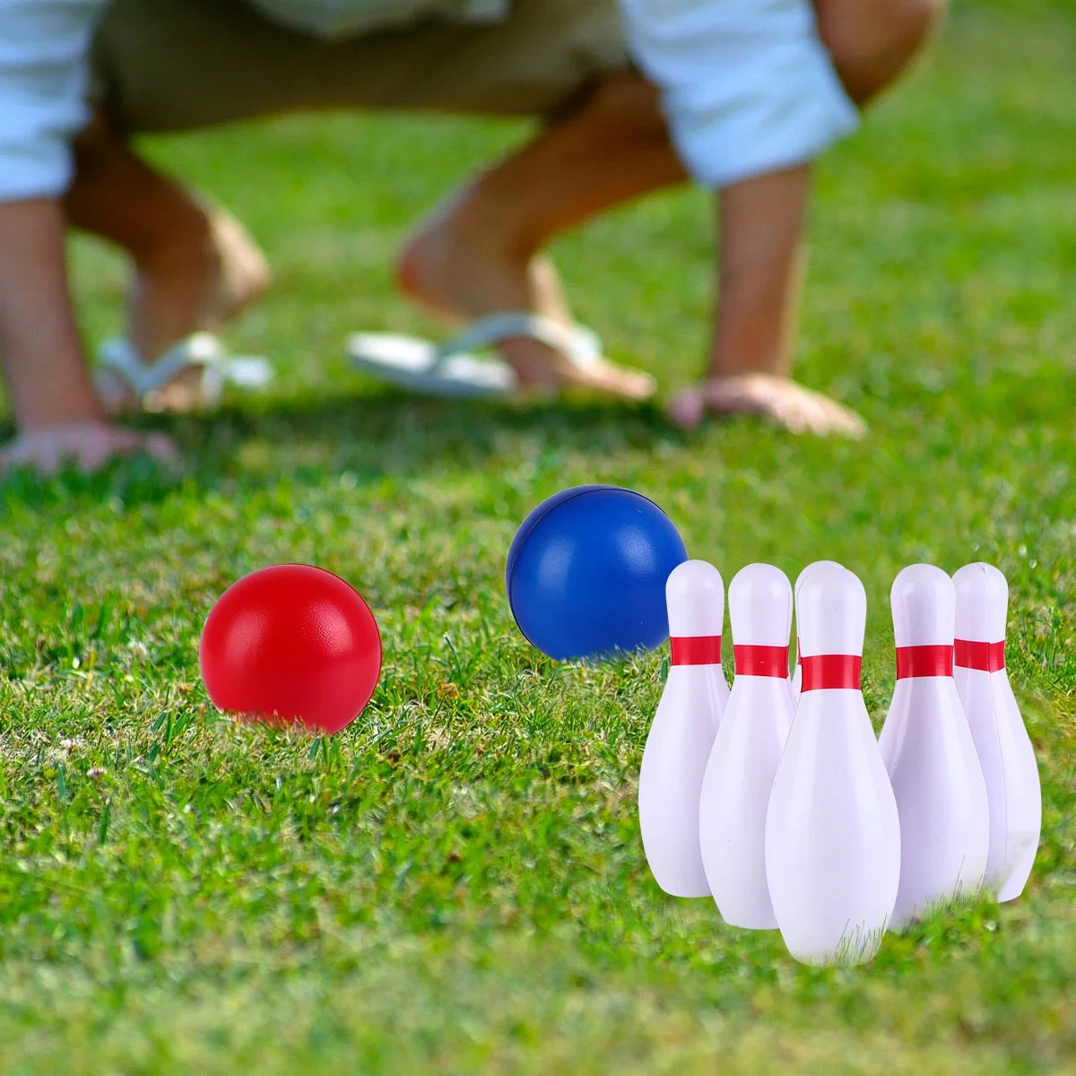 Colorful Bowling Ball Kit Indoor Outdoor Sports Toy T550