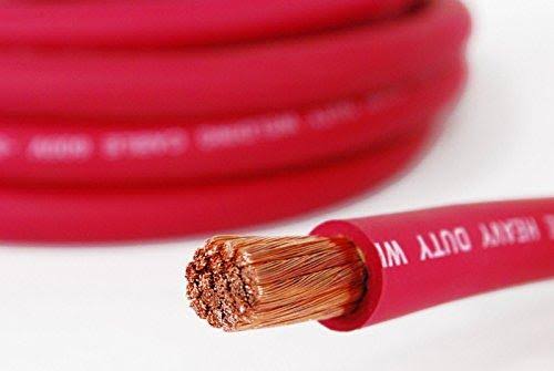 100 ft 2 Gauge AWG Copper Welding Battery Cable Red A311151