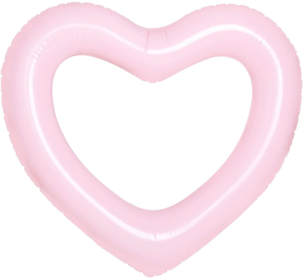 Inflatable Swim Rings Heart Shaped Pool Float Tube Pink R4603