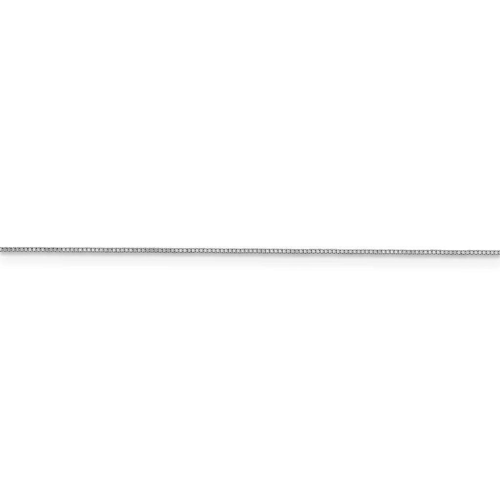 14K White Gold 16in Baby Box Necklace Chain L668