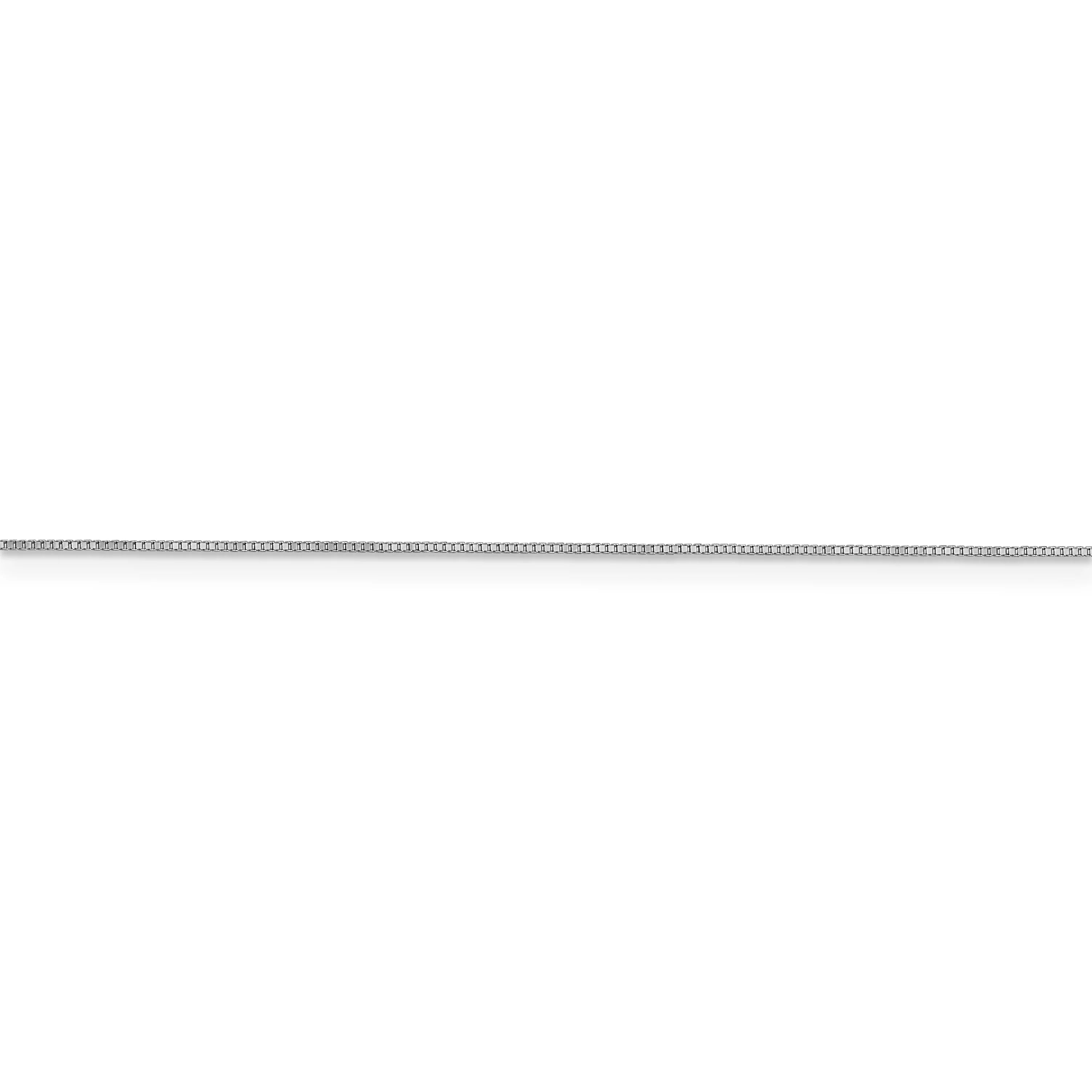 14K White Gold 16in Baby Box Necklace Chain L668