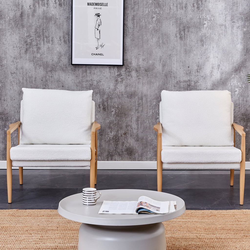 Modern Sofa Chair Set with Velvet Accent F365284