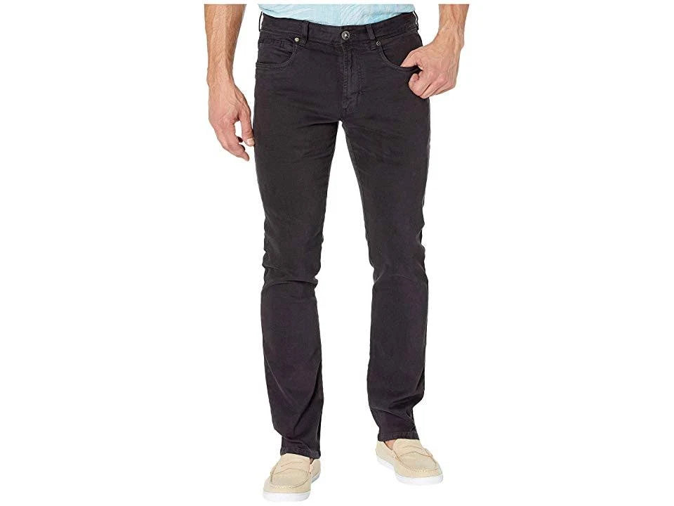 Black Brushed Twill Five-Pocket Pant I299600