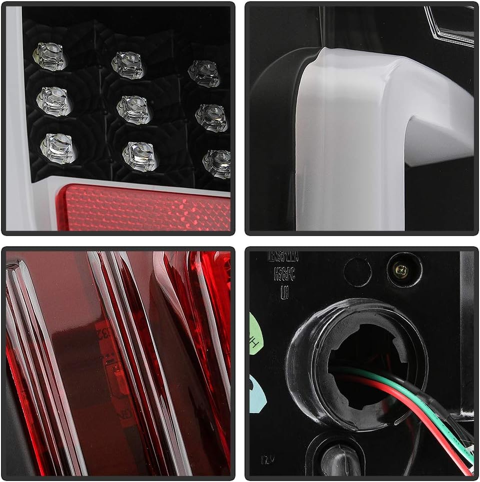Black Edition LED Tube Tail Lights Brake Lamps Assembly Left+Right Z488384