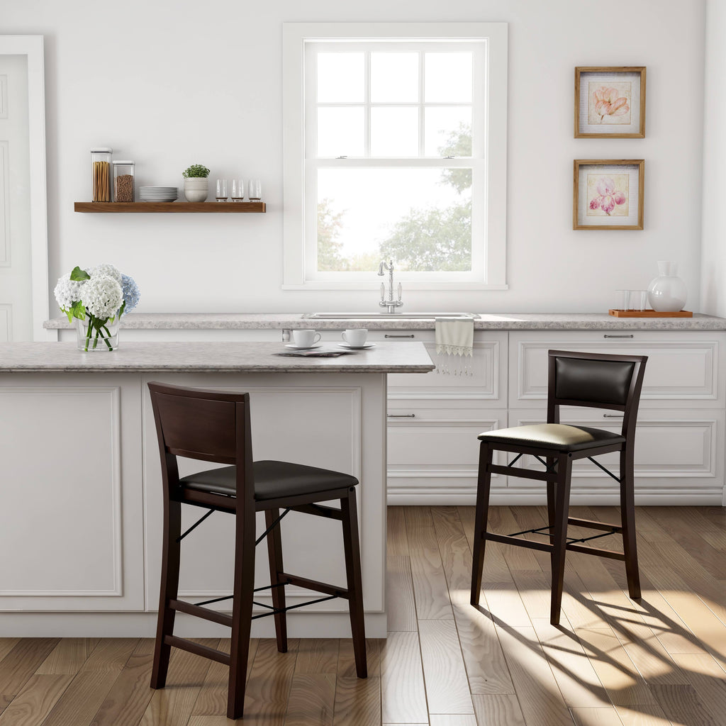 Dark Brown Folding Counter Stool F89610