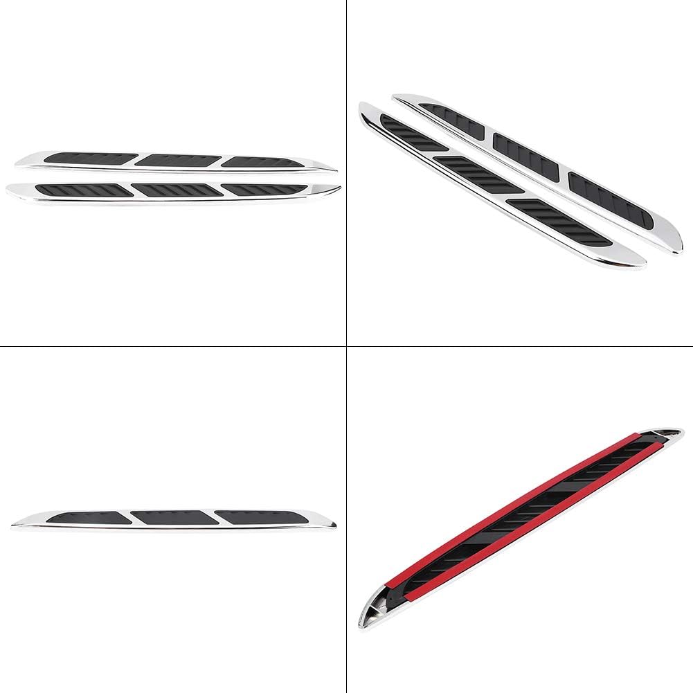 2pcs Car Hood Side Air Flow Vent Cover Grille Decorative Trim Sticker E696510
