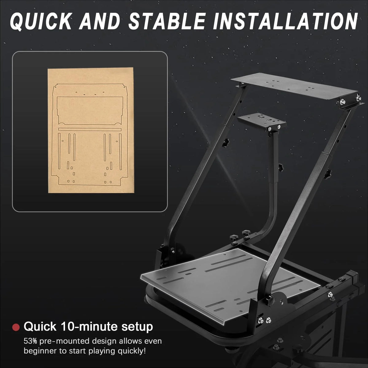 Racing Wheel Stand with Adjustable Shifter Mount E3339