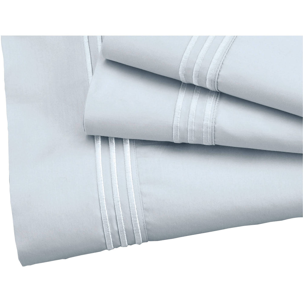 Queen Light Blue Supima Sheet Set L67650