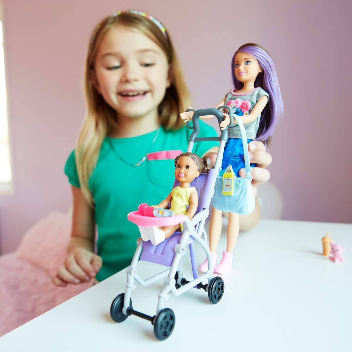 Caucasian Doll and Stroller Playset I1120
