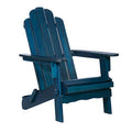 Blue Wash Folding Acacia Wood Adirondack Chair E223