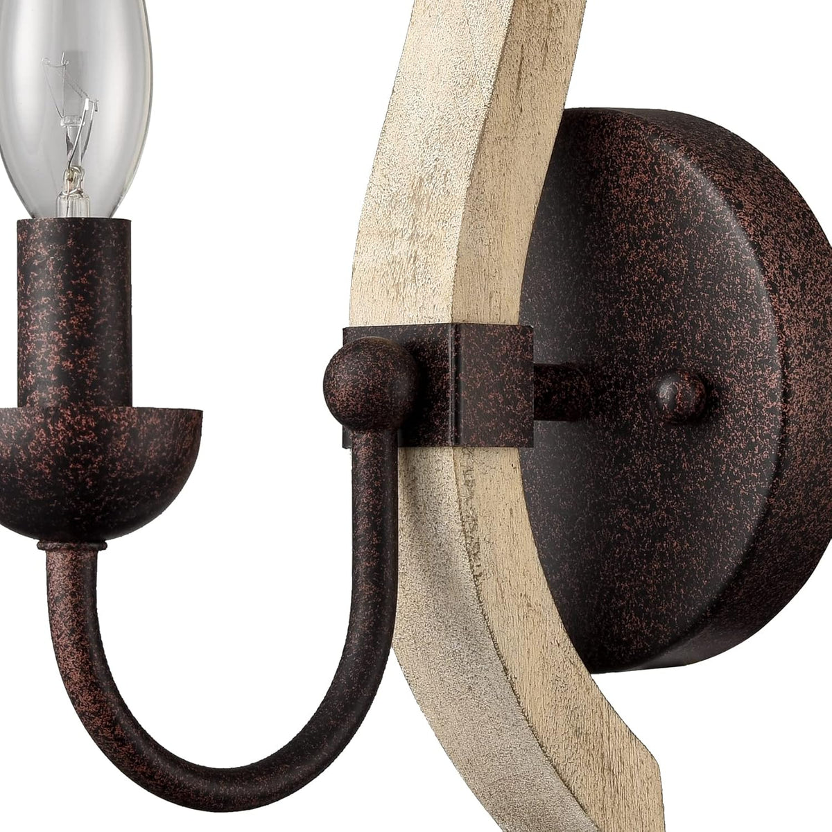 Farmhouse Wooden Wall Sconces Set of Two F1978