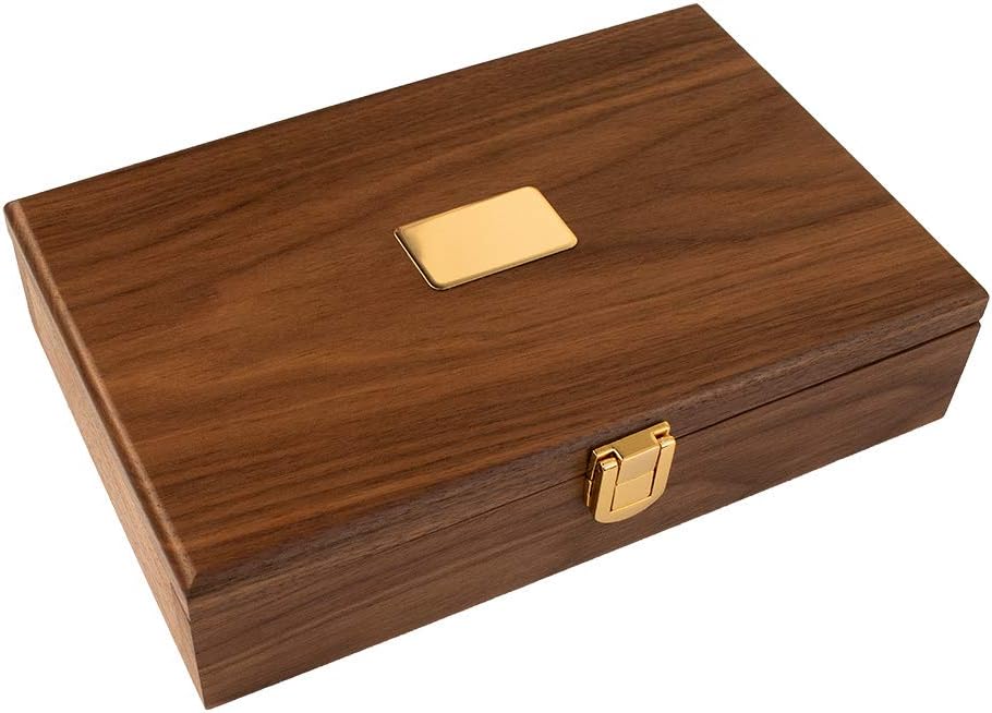 Classic Domino Set with Black Walnut Case 28 Double-Six Dominoes S894102