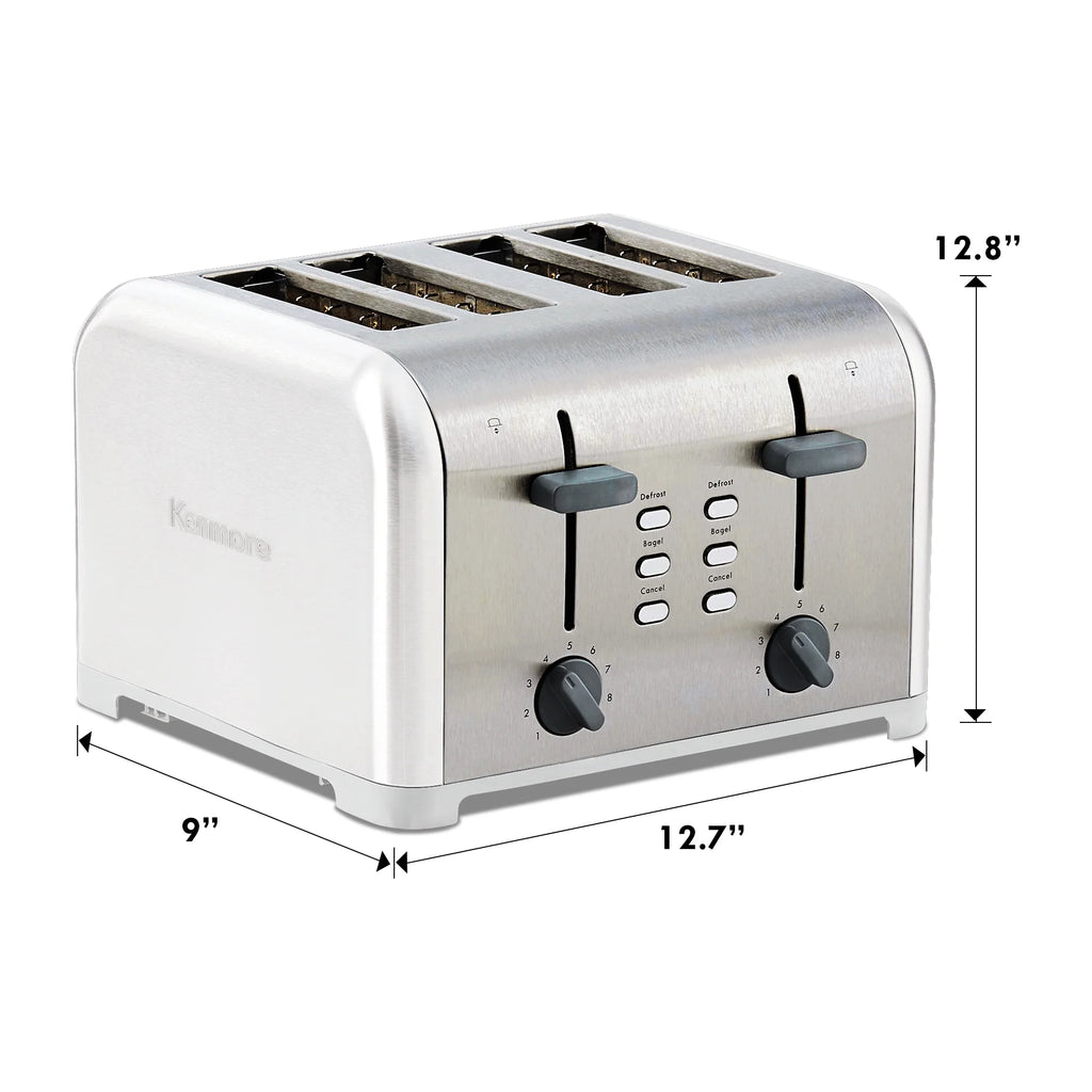 4-Slice Stainless Steel Toaster with Dual Controls Y3669