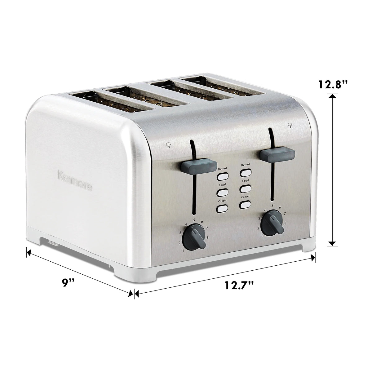 4-Slice Stainless Steel Toaster with Dual Controls Y3669