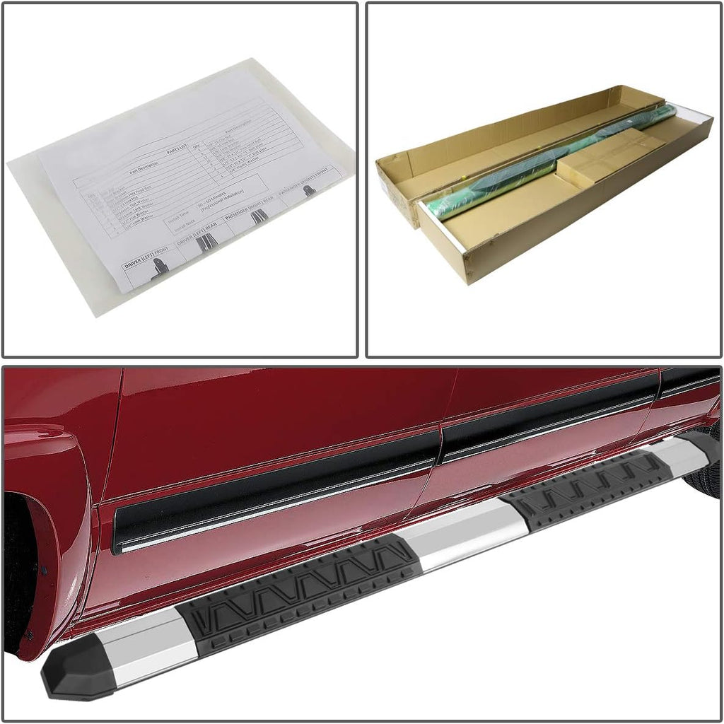 Polished Chrome Aluminum Side Step Nerf Bar Running Board I244228