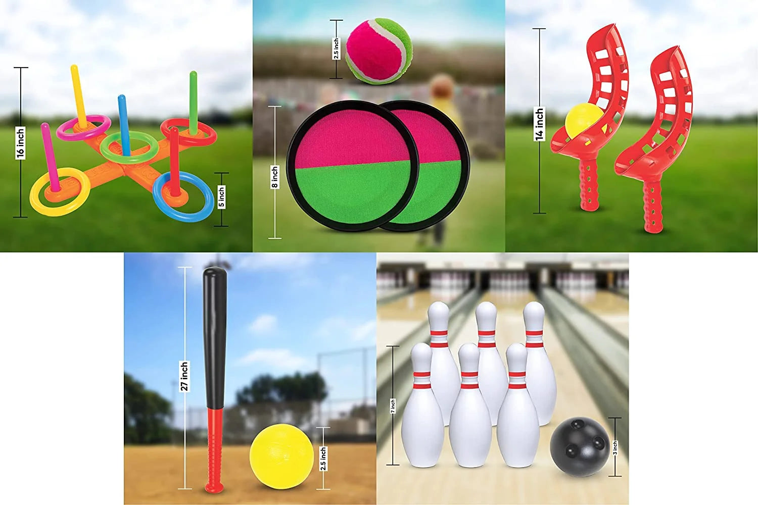 5 Combo Indoor and Outdoor Game Set D10774