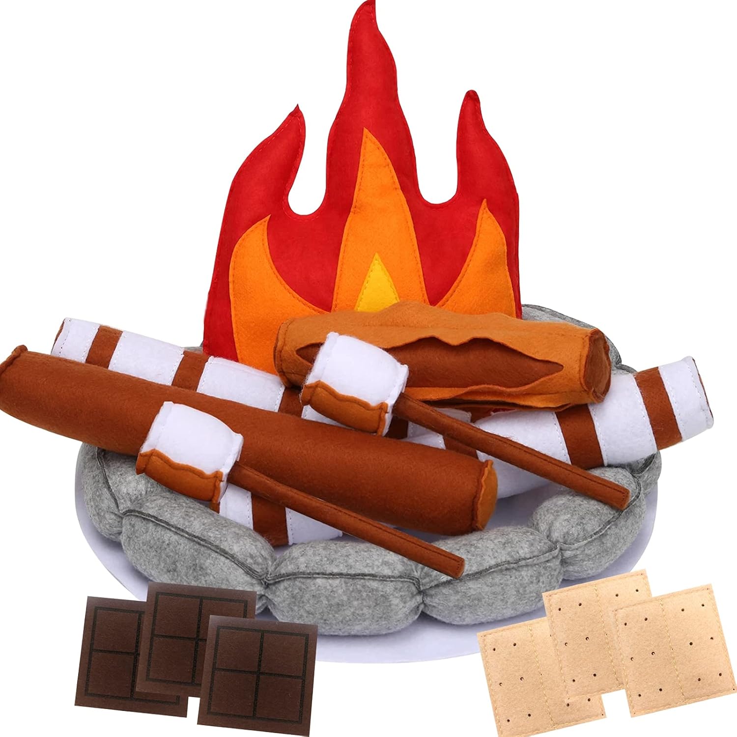 Plush Toy Campfire Set with Plush Felt Fake Fire G662569