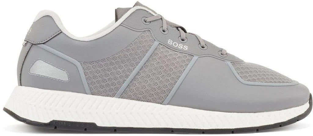 Grey Hybrid Trainers with Reflective Accents and Bamboo Cotton Insole Z133448