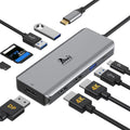 9-in-1 Triple Display USB C to Dual HDMI Adapter with DisplayPort, 87W PD, SD/TF Card Reader H836