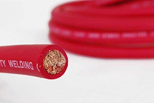 100 ft 2 Gauge AWG Copper Welding Battery Cable Red A311151