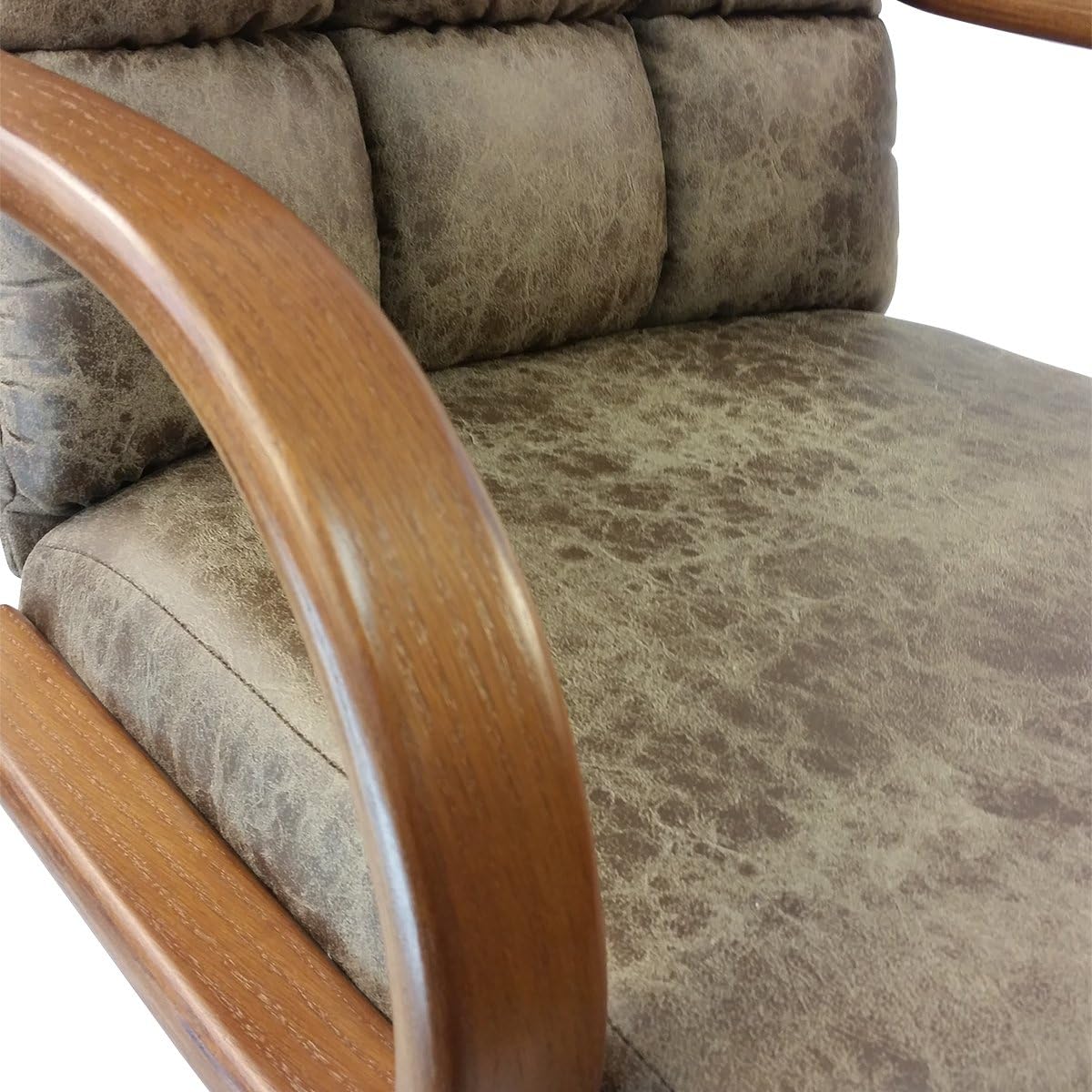Rawhide Microsuede Swivel Tilt Caster Arm Chair V4816