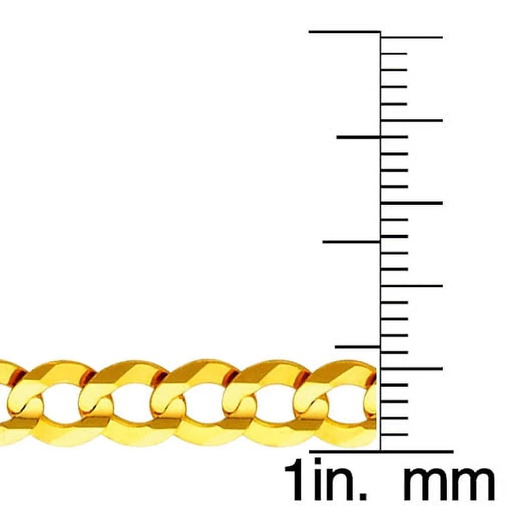 14k Yellow Gold Light Cuban Chain Necklace (24 inch) Q290846