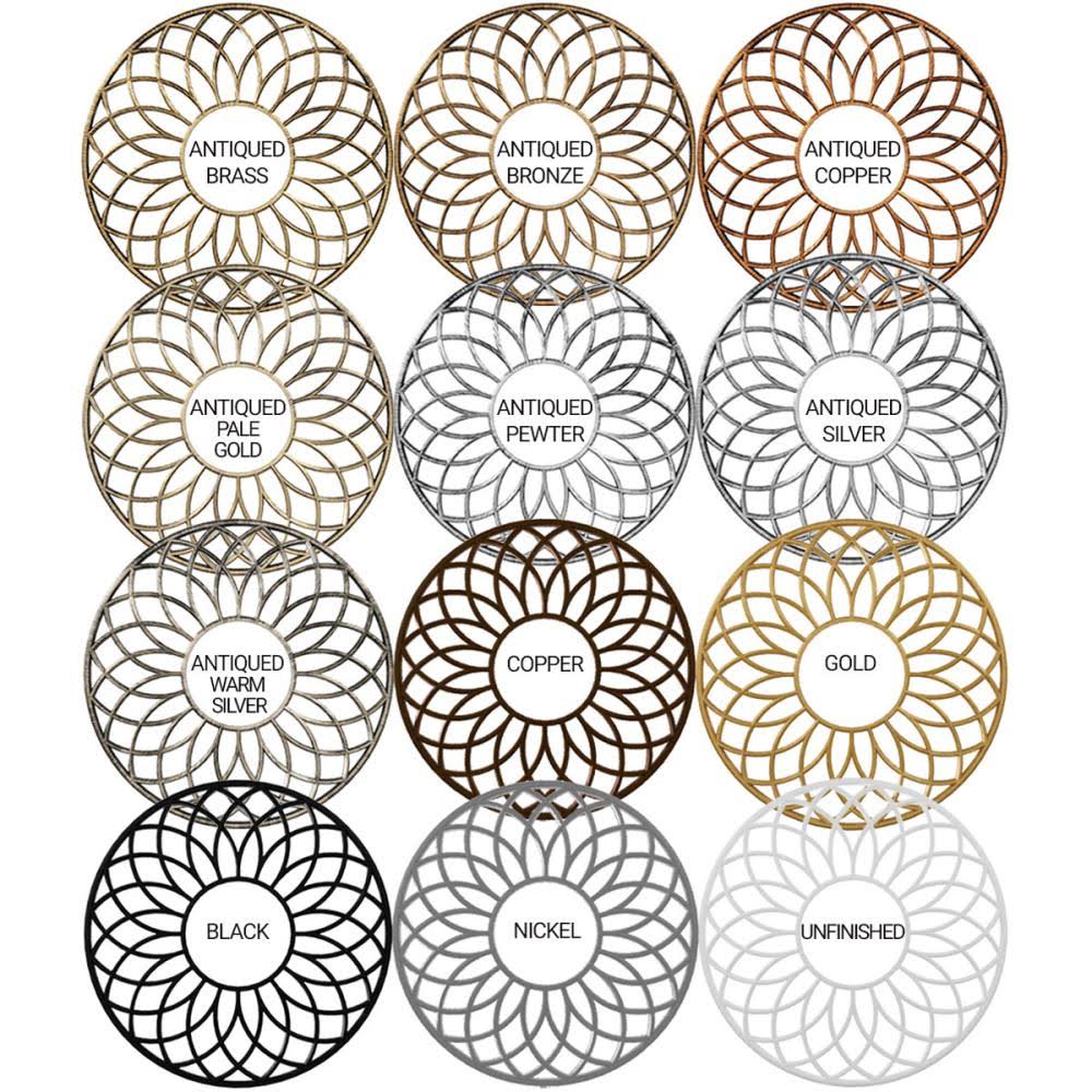 30x22OD x 10 1/4x22ID x 1x22P PVC Ceiling Medallion, Antiqued Pale Y75916
