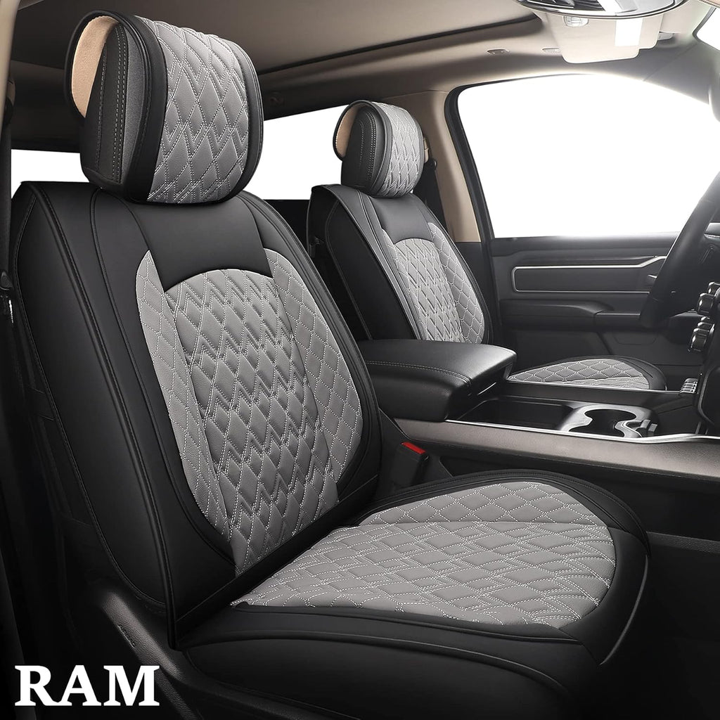 2 Pcs Front Waterproof Synthetic Leather Car Seat Covers W54624