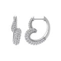 14K White Gold Lab Grown Diamond Hoop Earrings D6217
