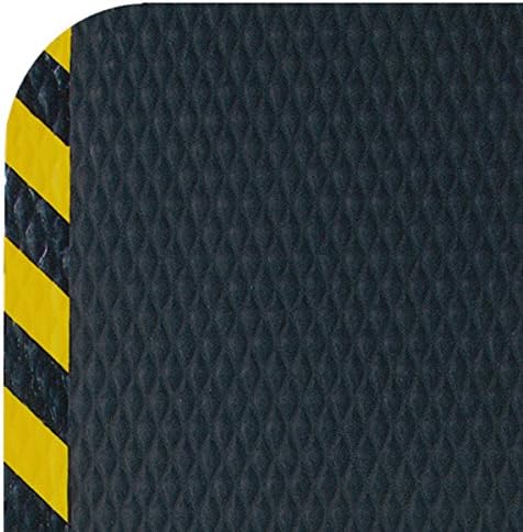 Black & Black Border 2' x 3' Anti-Fatigue Comfort Mat D175