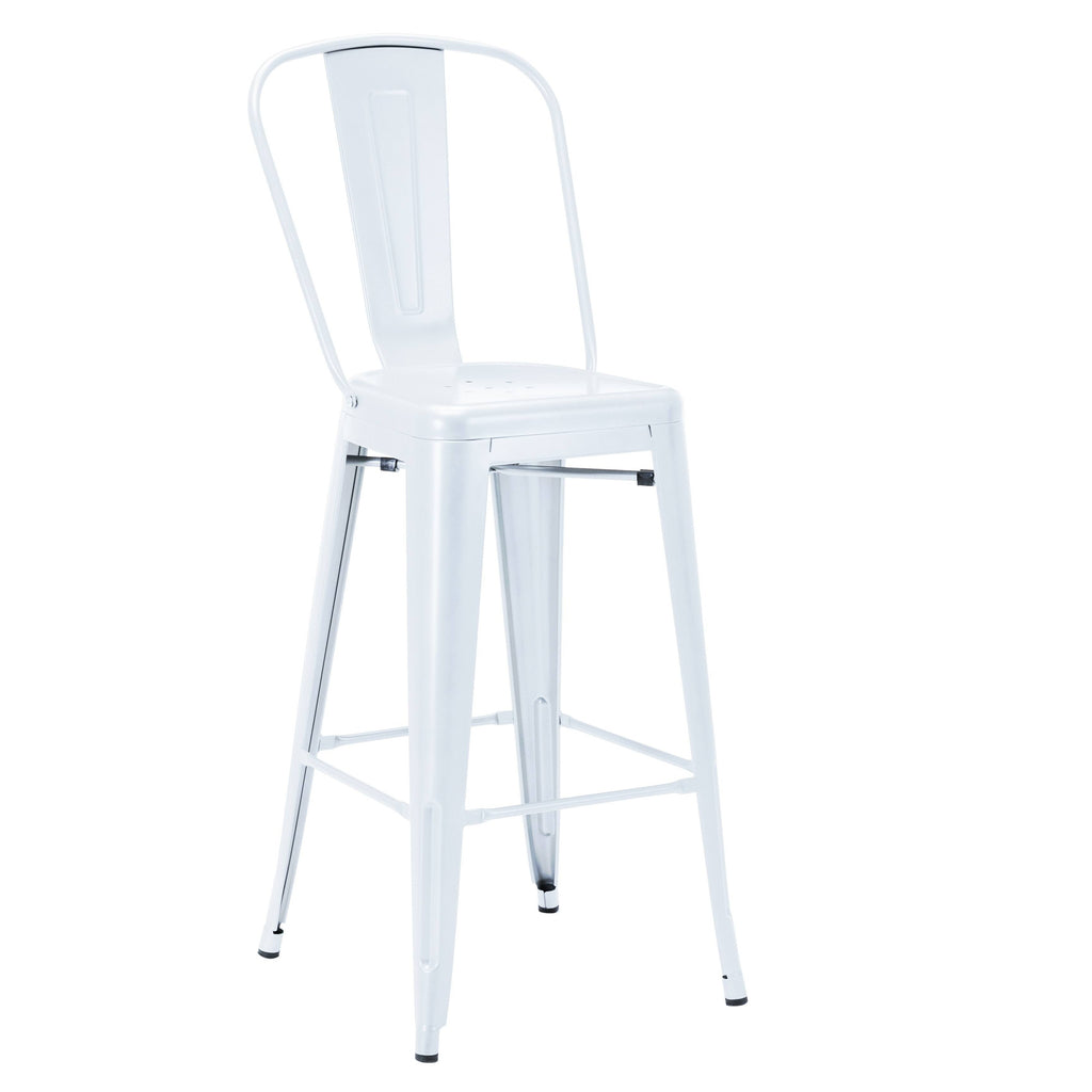 White Metal Bar Stools (Set of 4) L717