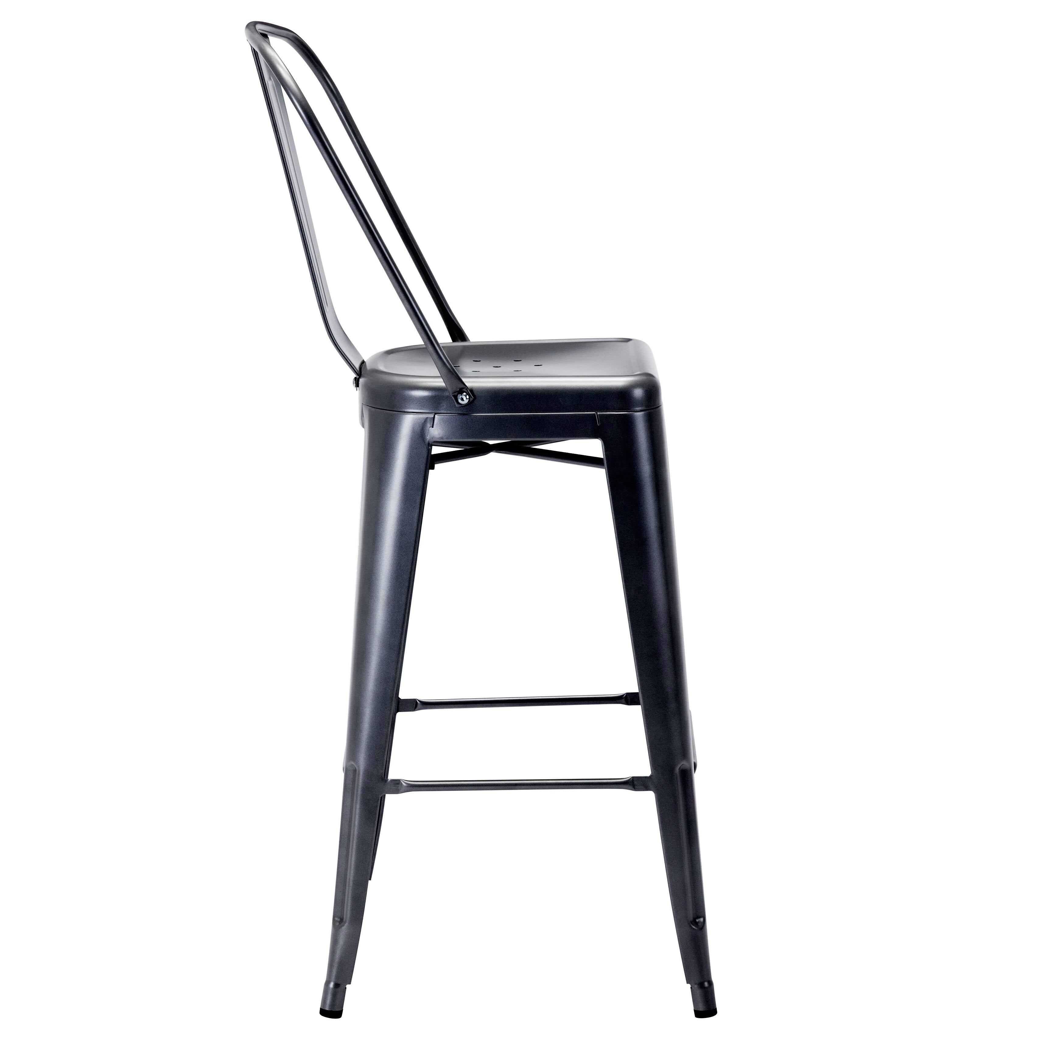 White Metal Bar Stools (Set of 4) L717
