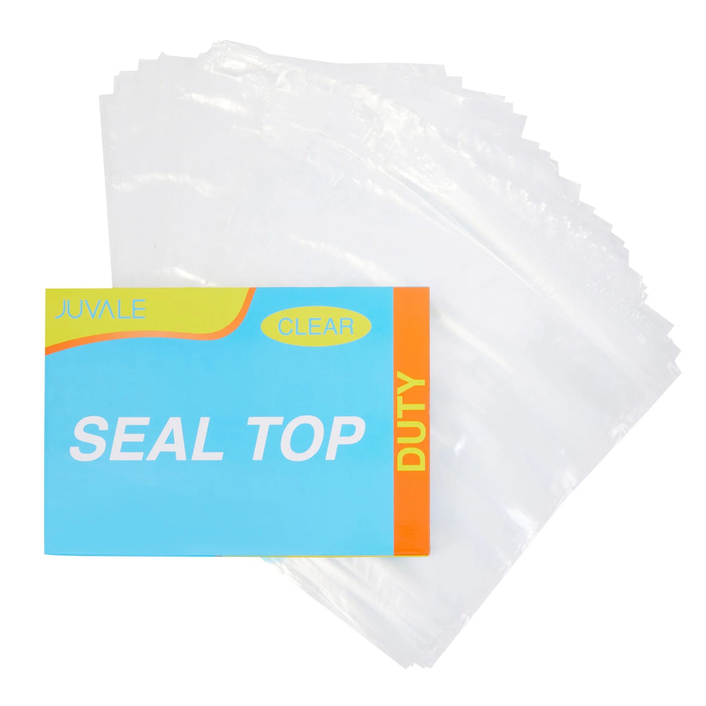 120-Pack Clear Plastic Self-Sealing 2 Gallon Storage Bags with Zip Top Lock P62584